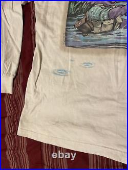 2 Vintage Shirts 96 LL RAIN GRATEFUL DEAD Liquid Blue Long Sleeve XL Jerrys Kids