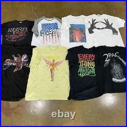 60 Retro Vtg New Era Music Band Tee Shirt Lot Nirvana Pink Floyd Grateful Dead