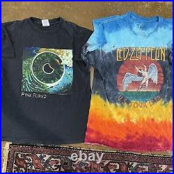 68pc RETRO Vtg NEW ERA Music Band T-Shirt Lot Pink Floyd Led Zeppelin Nirvana