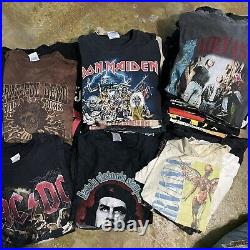 69pc RETRO Vtg NEW ERA Music Band T-Shirt Lot Grateful Dead Nirvana Iron Maiden