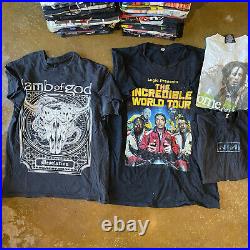 76pc RETRO Vtg NEW ERA Music Band T-Shirt Lot Grateful Dead Nirvana Iron Maiden