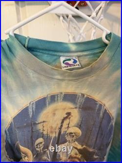 95 XL Men's Spring Tour Greatful Dead T- Shirt Grateful Zydeadco Liquid Blue