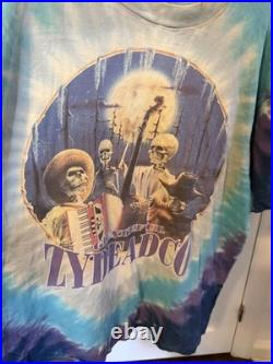 95 XL Men's Spring Tour Greatful Dead T- Shirt Grateful Zydeadco Liquid Blue