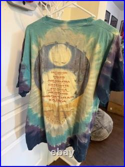 95 XL Men's Spring Tour Greatful Dead T- Shirt Grateful Zydeadco Liquid Blue