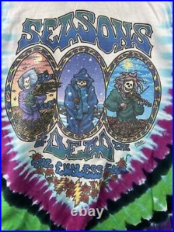 A1 Grateful Dead Seasons Of The Dead Endless Tour 1993 XL Liquid Blue Vintage