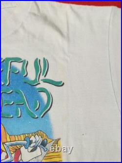 Authentic Grateful Dead 1988 Monterey CA Single-Stitch White Tour Shirt LRG
