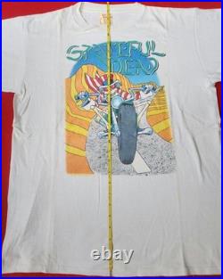 Authentic Grateful Dead 1988 Monterey CA Single-Stitch White Tour Shirt LRG