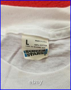 Authentic Grateful Dead 1988 Single-Stitch White T-Shirt with Skeleton Art, Size L