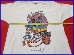 Authentic Grateful Dead 1988 Single-Stitch White T-Shirt with Skeleton Art, Size L