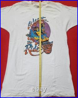 Authentic Grateful Dead 1988 Single-Stitch White T-Shirt with Skeleton Art, Size L