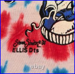 Authentic Grateful Dead 1988 Uncle Sam Tie-Dye Single-Stitch Shirt, Men's Large