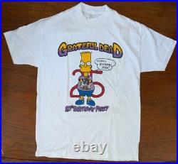 Authentic Grateful Dead 1990 Summer Tour Single-Stitch Shirt with Bart Simpson Art