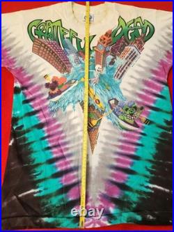 Authentic Grateful Dead 1992 Wake Of The Flood Tour Single-Stitch Tie-Dye Shirt