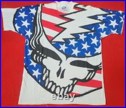 Authentic Grateful Dead 1993 Summer Tour American Flag Single-Stitch Shirt LRG
