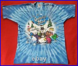 Authentic Grateful Dead 1997 Winter Christmas Tie-Dye Single-Stitch Shirt, Lrg
