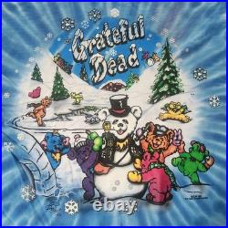 Authentic Grateful Dead 1997 Winter Christmas Tie-Dye Single-Stitch Shirt, Lrg