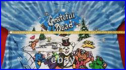 Authentic Grateful Dead 1997 Winter Christmas Tie-Dye Single-Stitch Shirt, Lrg