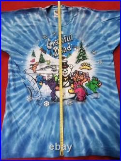 Authentic Grateful Dead 1997 Winter Christmas Tie-Dye Single-Stitch Shirt, Lrg