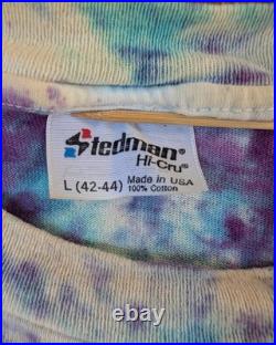 Authentic Grateful Dead Late 90s Skull and Roses Donald Fish Tie-Dye Shirt, Lrg