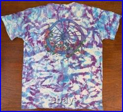 Authentic Grateful Dead Late 90s Skull and Roses Donald Fish Tie-Dye Shirt, Lrg