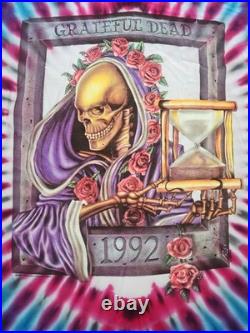 Authentic Grateful Dead New Year's 1992 Reaper Single-Stitch Tie-Dye Shirt, LRG