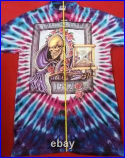 Authentic Grateful Dead New Year's 1992 Reaper Single-Stitch Tie-Dye Shirt, LRG