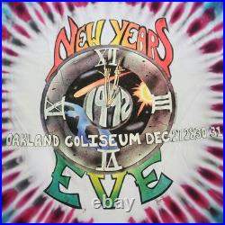 Authentic Grateful Dead New Year's 1992 Reaper Single-Stitch Tie-Dye Shirt, LRG