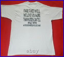 Authentic Jerry Garcia Grateful Dead 1995 Single-Stitch White T-Shirt (Size XL)