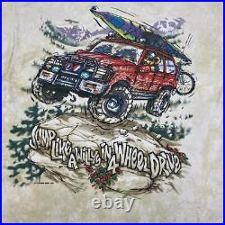 Awesome vintage 1996 AOP GRATEFUL DEAD 4x4 Off Road Truckin' on Liquid Blue XL