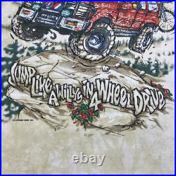Awesome vintage 1996 AOP GRATEFUL DEAD 4x4 Off Road Truckin' on Liquid Blue XL