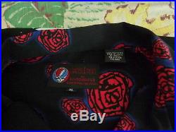 Classic GRATEFUL DEAD Skull & Roses Limited Edition DRAGONFLY Button Up Shirt XL