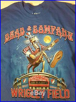 Dead & Company Wrigley Field Chicago Tee Shirt Grateful Dead Poster LARGE L and