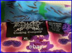 Dragonfly Clothing Co Grateful Dead Print Paradise Bertha Skull Roses Shirt XL