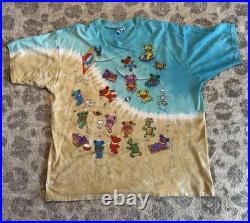 Excellent Original 1999 Grateful Dead Beach Bears Tie Dye Vintage T-shirt XXL