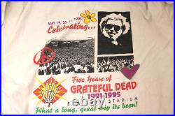 Five Years of Grateful Dead 1991-1995 San Boyd Las Vegas Concert T-Shirt X-Lrg