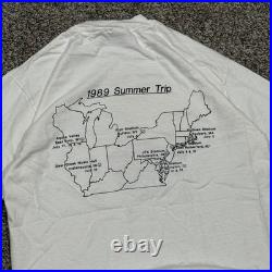 GRAIL VTG 1989 Grateful Dead Band Tee Summer Trip TShirt Mens Large Hanes Beefy