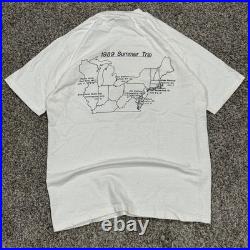 GRAIL VTG 1989 Grateful Dead Band Tee Summer Trip TShirt Mens Large Hanes Beefy