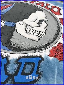 GRATEFUL DEAD 1992 tour T-SHIRT Buffalo, NY Rich Stadium XL Liquid Blue TIE DYE