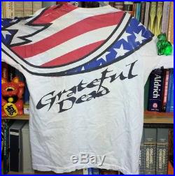 GRATEFUL DEAD 1993 Summer Tour Steal Your Face Stars Stripes Tie Dye T-SHIRT XL