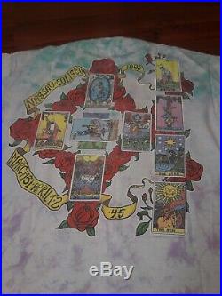 GRATEFUL DEAD 1993 T-SHIRT APRIL FOOLS JOKER shirt roses