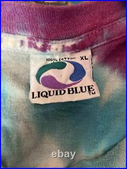 GRATEFUL DEAD 90s Concert T-Shirt VTG 1965- 1995 Liquid Blue Tie Dye 30 Year XL