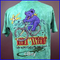 GRATEFUL DEAD T-shirt Dead Treads Bears VTG Tie Dye 1995 Green XL Made in USA