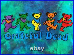 GRATEFUL DEAD Tie Dye T-Shirt Liquid Blue Adult Size Small Bears