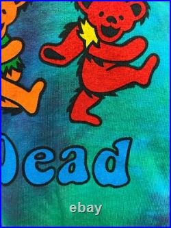 GRATEFUL DEAD Tie Dye T-Shirt Liquid Blue Adult Size Small Bears