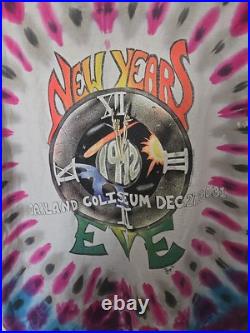 GRATEFUL DEAD VTG 1992 Oakland New Year's Eve Tie Dye Shirt Sz XL Single Stitch
