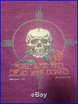 GRATEFUL DEAD Vintage 83 rare Tour Shirt Santa Fe Soft paperthin At Down