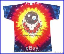 GRATEFUL DEAD Vintage T Shirt 90's CONCERT TOUR Tie Dye SPACE YOUR FACE L