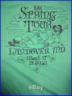GRATEFUL DEAD original 1991 Spring TOUR green GDM Brockum T SHIRT