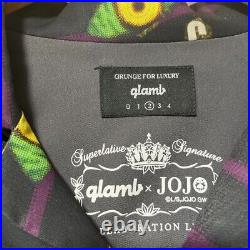 Glamb Prosciutto Grateful Dead Shirt Jojo Black Purple Pattern Size M Used