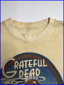 Grateful Dead 1973 Vintage Medium Shirt Wake The Flood Cloaked Harvesting Wheat